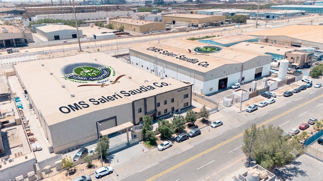 Aerial view of OMS Saleri Saudia facility, Dammam