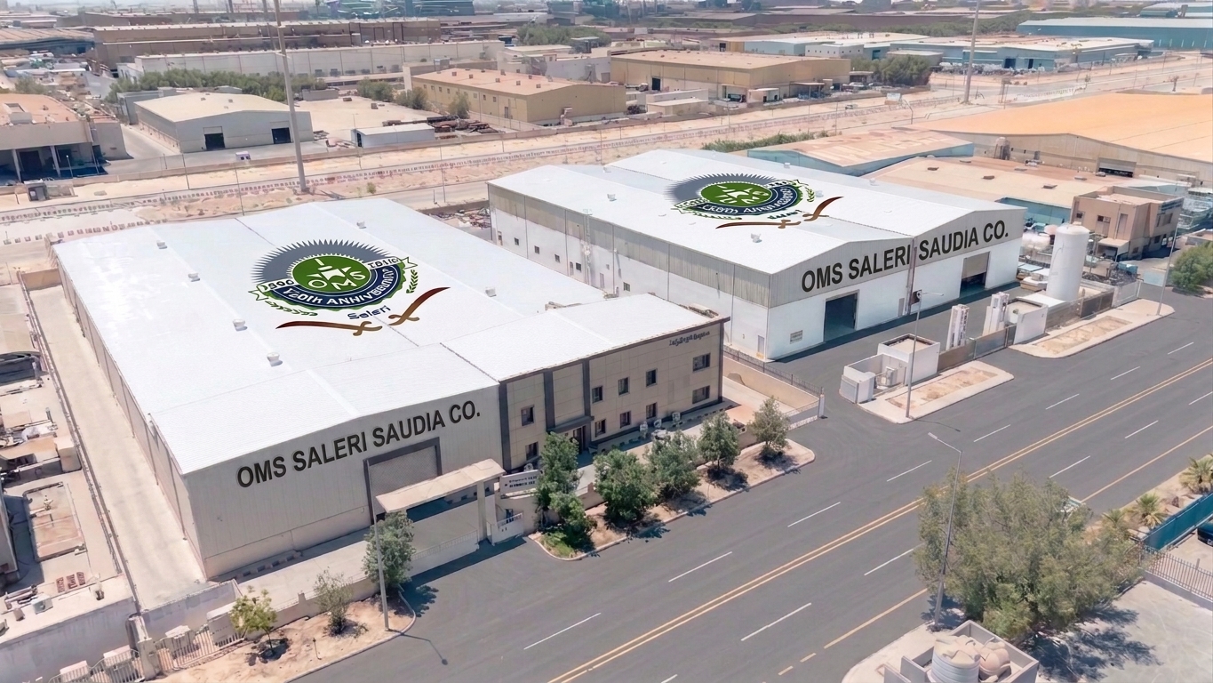 Aerial view of OMS Saleri Saudia facility, Dammam 2nd Industrial City